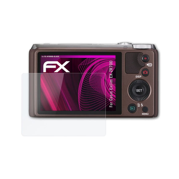 atFoliX FX-Hybrid-Glass Panzerglasfolie für Casio Exilim EX-ZR700