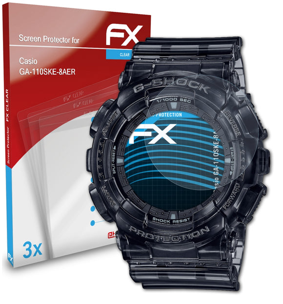 atFoliX FX-Clear Schutzfolie für Casio GA-110SKE-8AER