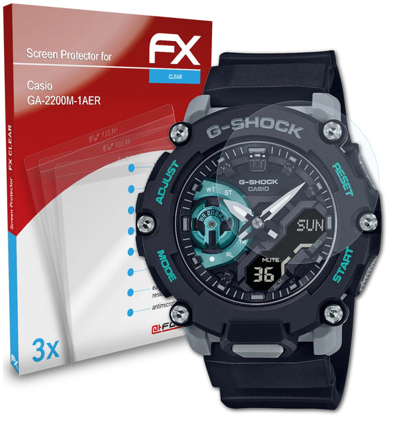 atFoliX FX-Clear Schutzfolie für Casio GA-2200M-1AER