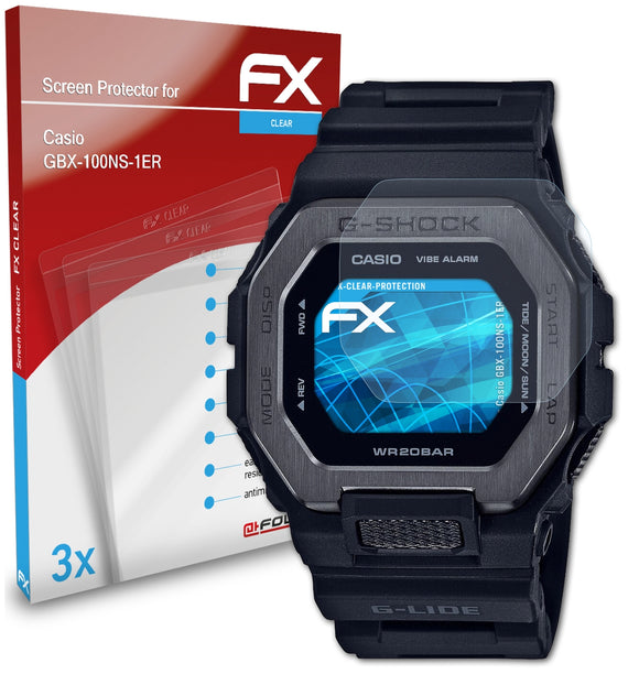 atFoliX FX-Clear Schutzfolie für Casio GBX-100NS-1ER