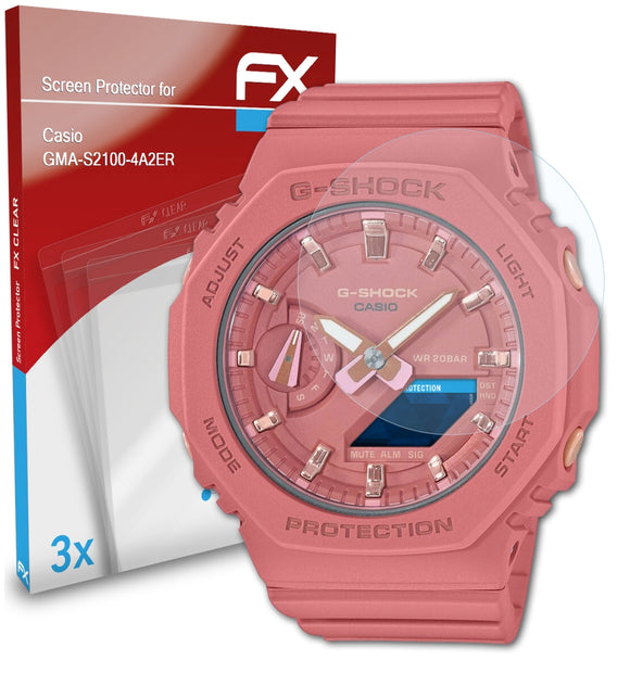 atFoliX FX-Clear Schutzfolie für Casio GMA-S2100-4A2ER