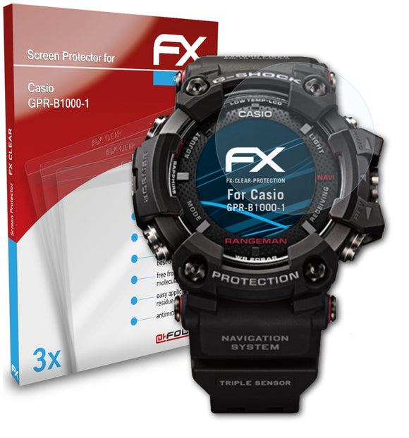 atFoliX FX-Clear Schutzfolie für Casio GPR-B1000-1