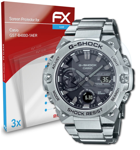 atFoliX FX-Clear Schutzfolie für Casio GST-B400D-1AER