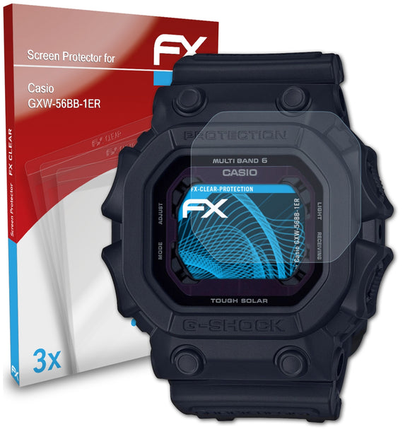 atFoliX FX-Clear Schutzfolie für Casio GXW-56BB-1ER