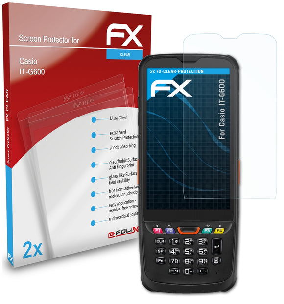 atFoliX FX-Clear Schutzfolie für Casio IT-G600