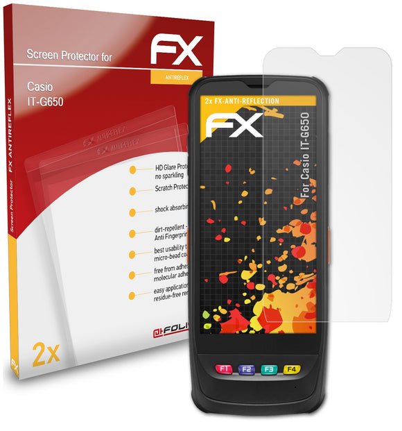atFoliX FX-Antireflex Displayschutzfolie für Casio IT-G650