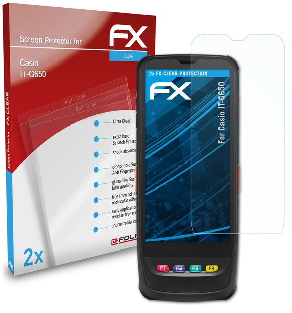 atFoliX FX-Clear Schutzfolie für Casio IT-G650