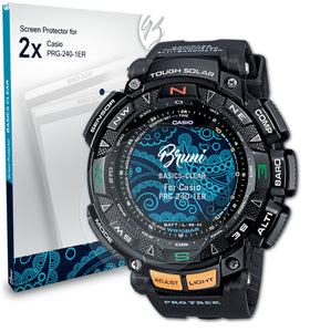 Bruni Basics-Clear Displayschutzfolie für Casio PRG-240-1ER