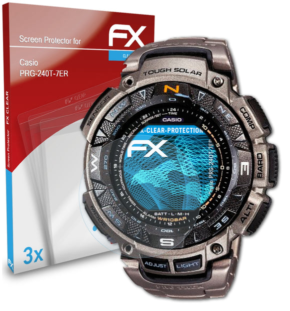 atFoliX FX-Clear Schutzfolie für Casio PRG-240T-7ER