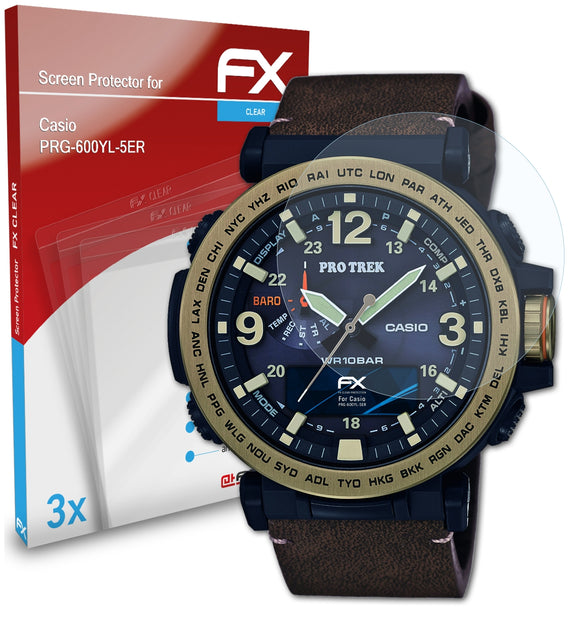 atFoliX FX-Clear Schutzfolie für Casio PRG-600YL-5ER