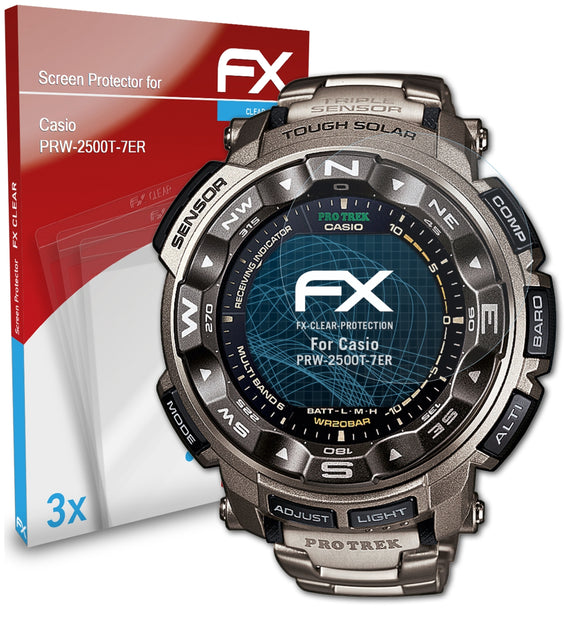 atFoliX FX-Clear Schutzfolie für Casio PRW-2500T-7ER