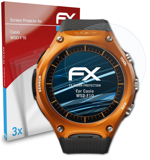 atFoliX FX-Clear Schutzfolie für Casio WSD-F10