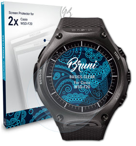 Bruni Basics-Clear Displayschutzfolie für Casio WSD-F20