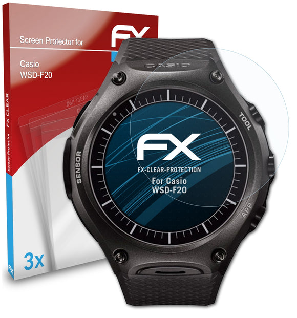 atFoliX FX-Clear Schutzfolie für Casio WSD-F20