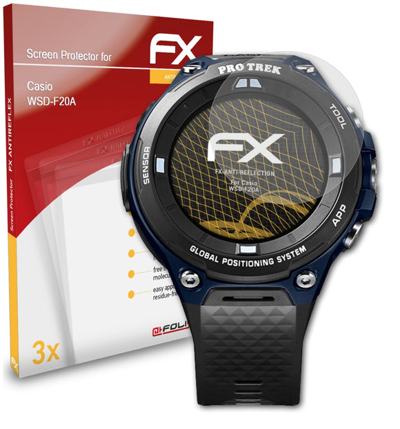 atFoliX FX-Antireflex Displayschutzfolie für Casio WSD-F20A