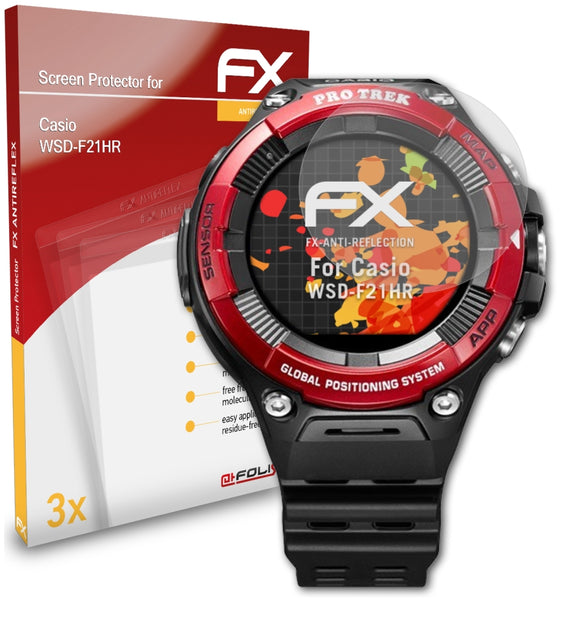 atFoliX FX-Antireflex Displayschutzfolie für Casio WSD-F21HR