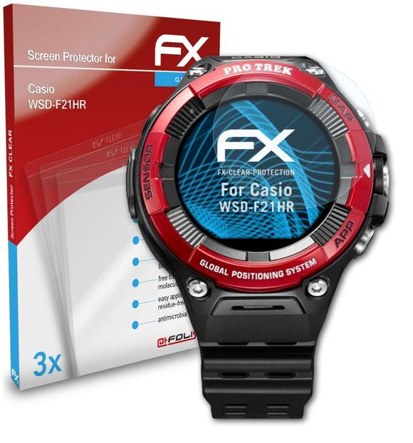 atFoliX FX-Clear Schutzfolie für Casio WSD-F21HR