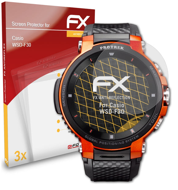 atFoliX FX-Antireflex Displayschutzfolie für Casio WSD-F30