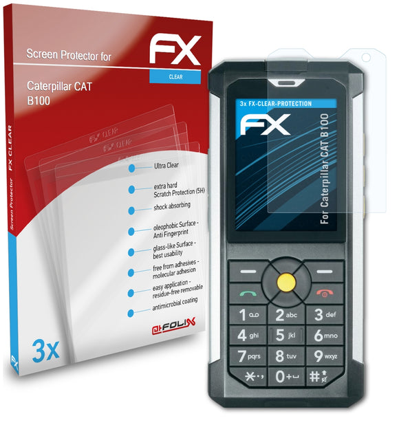 atFoliX FX-Clear Schutzfolie für Caterpillar CAT B100