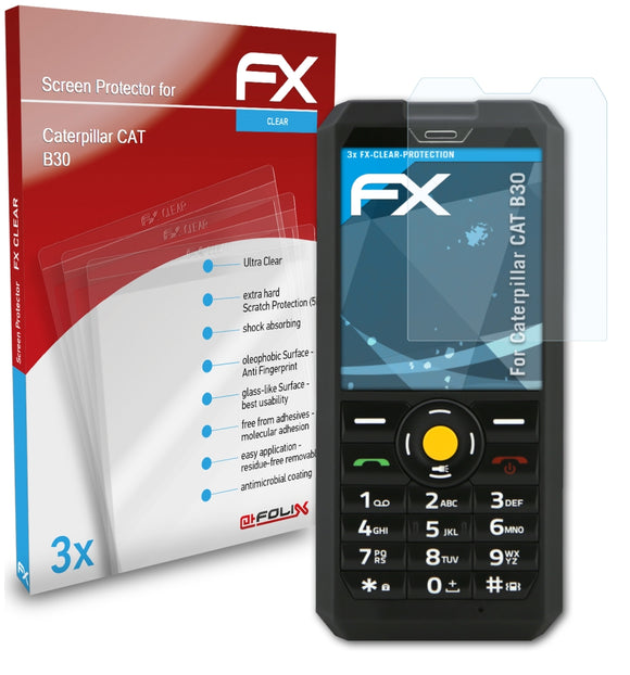 atFoliX FX-Clear Schutzfolie für Caterpillar CAT B30