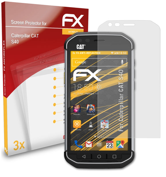 atFoliX FX-Antireflex Displayschutzfolie für Caterpillar CAT S40