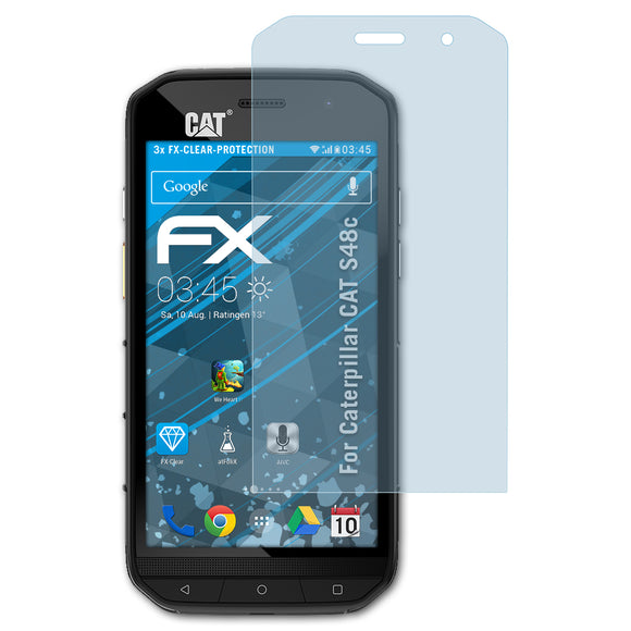 atFoliX FX-Clear Schutzfolie für Caterpillar CAT S48c