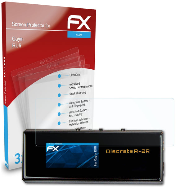 atFoliX FX-Clear Schutzfolie für Cayin RU6