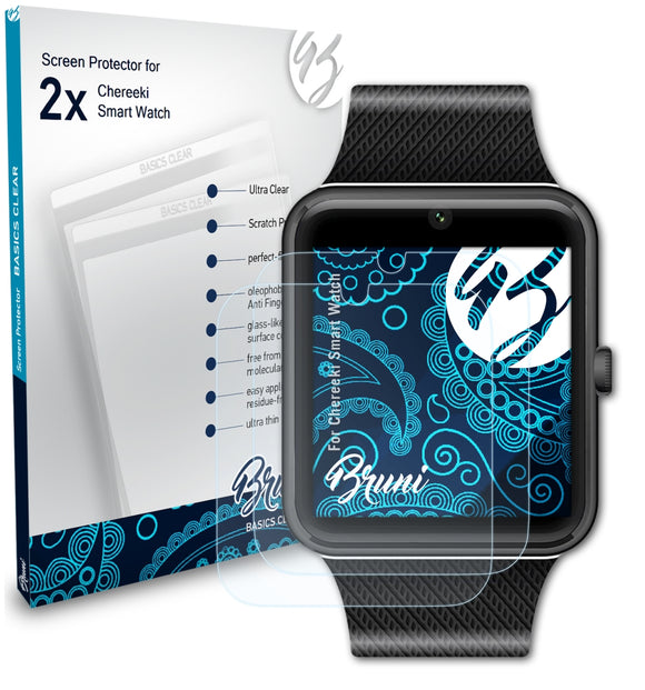 Bruni Basics-Clear Displayschutzfolie für Chereeki Smart Watch