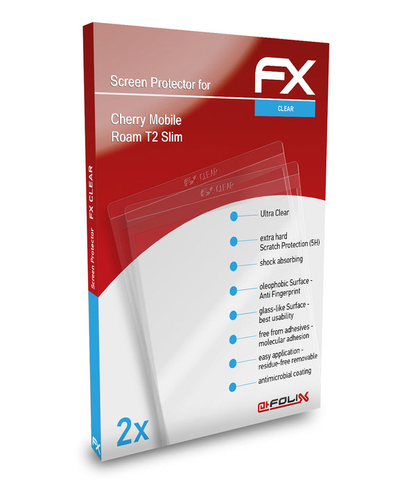 atFoliX FX-Clear Schutzfolie für Cherry Mobile Roam T2 Slim