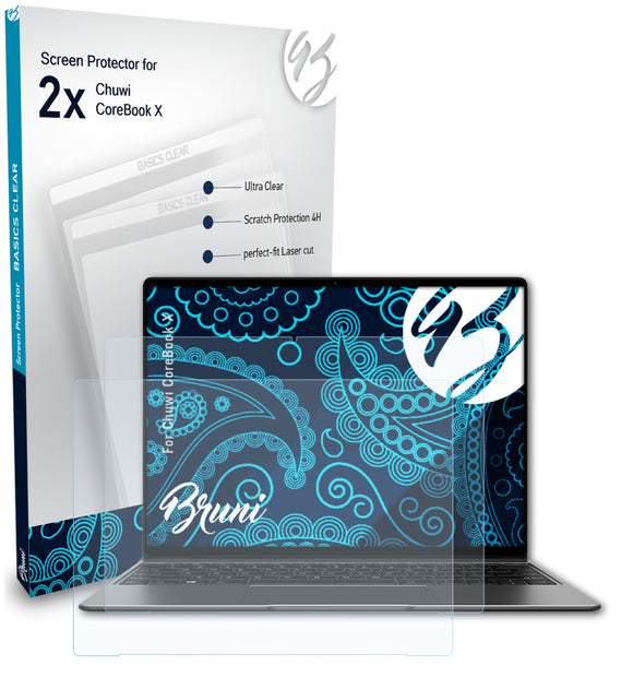 Bruni Basics-Clear Displayschutzfolie für Chuwi CoreBook X