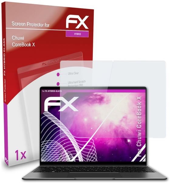 atFoliX FX-Hybrid-Glass Panzerglasfolie für Chuwi CoreBook X