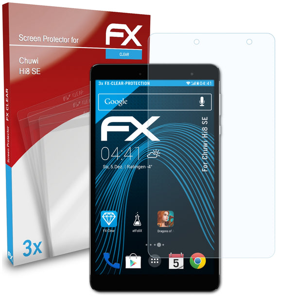 atFoliX FX-Clear Schutzfolie für Chuwi Hi8 SE