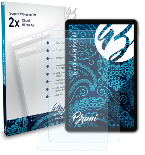 Bruni Basics-Clear Displayschutzfolie für Chuwi HiPad Air