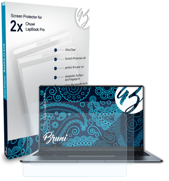 Bruni Basics-Clear Displayschutzfolie für Chuwi LapBook Pro
