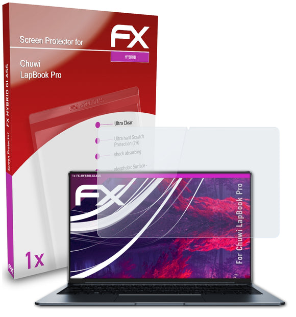 atFoliX FX-Hybrid-Glass Panzerglasfolie für Chuwi LapBook Pro