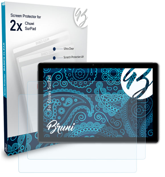 Bruni Basics-Clear Displayschutzfolie für Chuwi SurPad