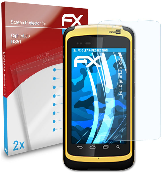 atFoliX FX-Clear Schutzfolie für CipherLab RS51
