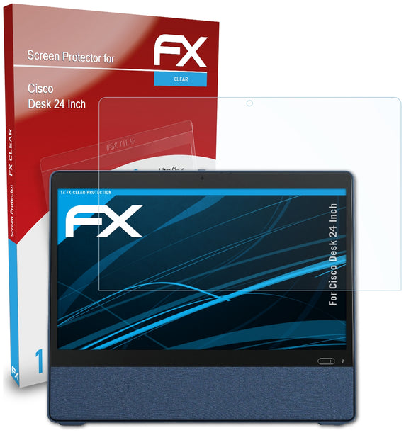atFoliX FX-Clear Schutzfolie für Cisco Desk 24 Inch