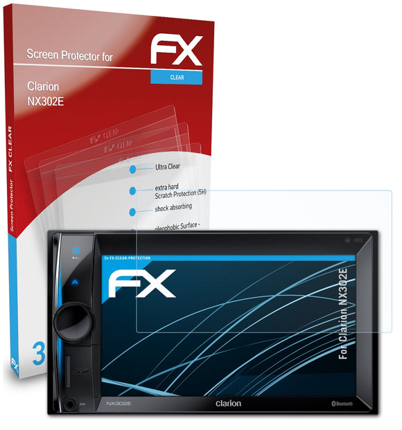 atFoliX FX-Clear Schutzfolie für Clarion NX302E