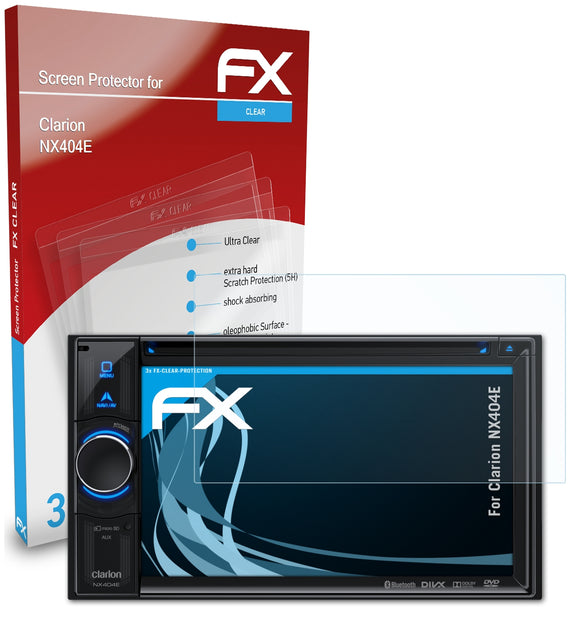 atFoliX FX-Clear Schutzfolie für Clarion NX404E
