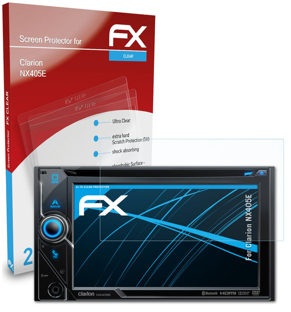 atFoliX FX-Clear Schutzfolie für Clarion NX405E