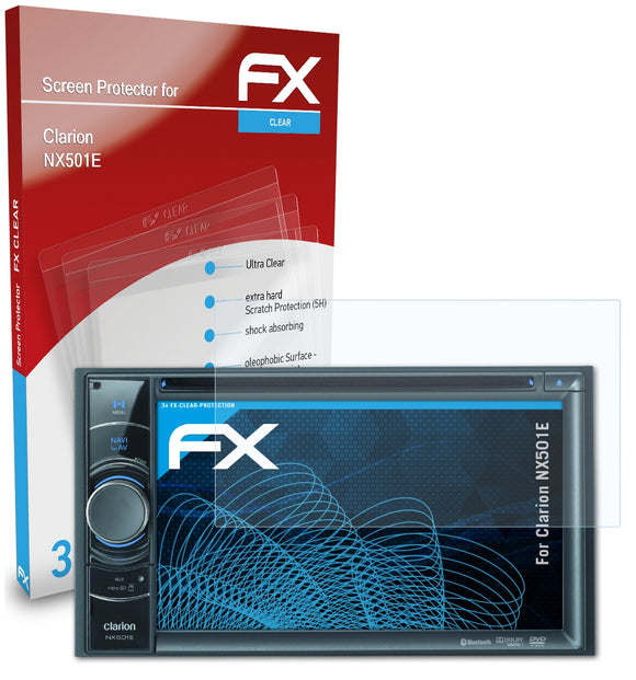 atFoliX FX-Clear Schutzfolie für Clarion NX501E