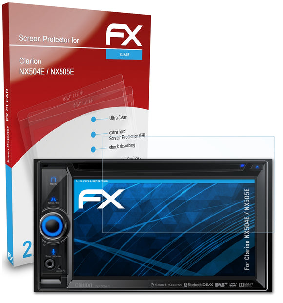 atFoliX FX-Clear Schutzfolie für Clarion NX504E / NX505E