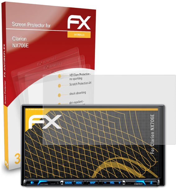 atFoliX FX-Antireflex Displayschutzfolie für Clarion NX706E