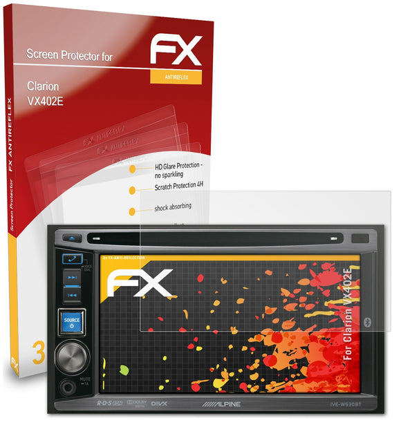 atFoliX FX-Antireflex Displayschutzfolie für Clarion VX402E