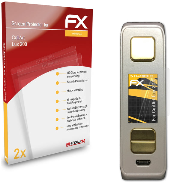 atFoliX FX-Antireflex Displayschutzfolie für CoilArt Lux 200