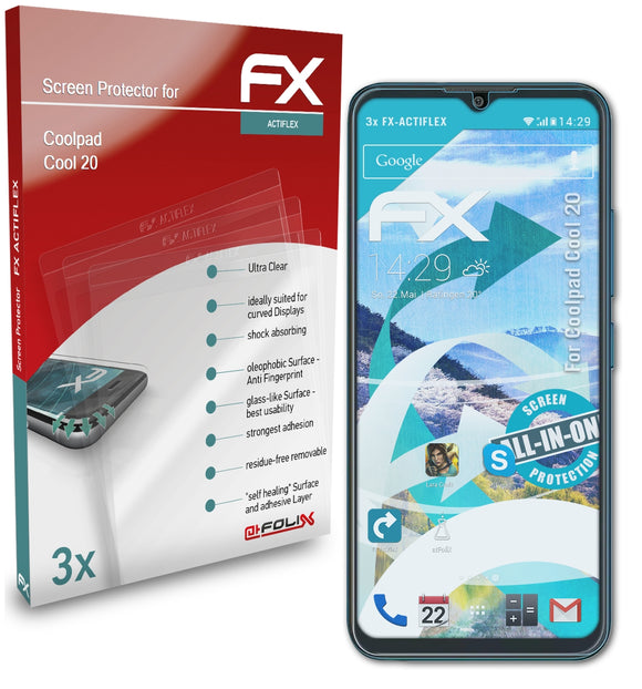 atFoliX FX-ActiFleX Displayschutzfolie für Coolpad Cool 20