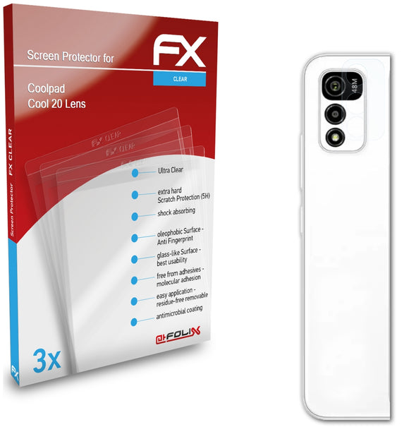 atFoliX FX-Clear Schutzfolie für Coolpad Cool 20 Lens