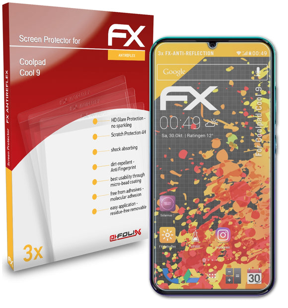 atFoliX FX-Antireflex Displayschutzfolie für Coolpad Cool 9