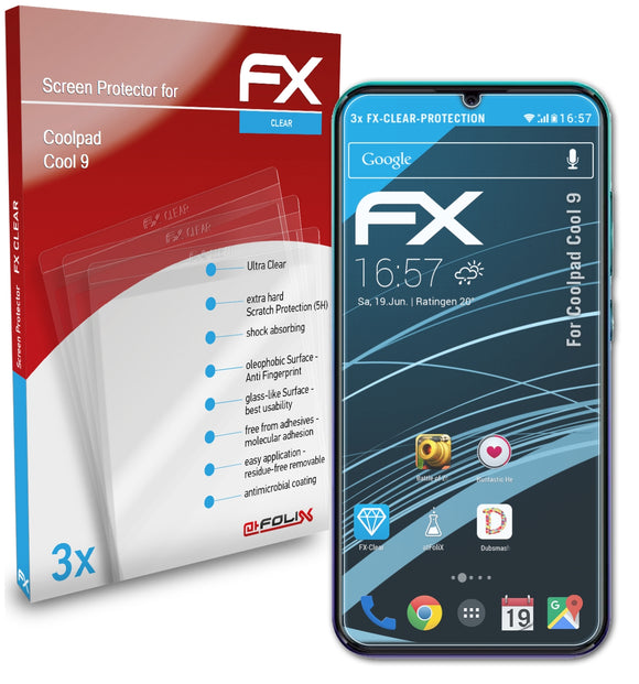 atFoliX FX-Clear Schutzfolie für Coolpad Cool 9
